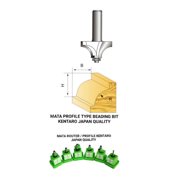 MATA ROUTER / PROFILE TYPE BEADING BIT KENTARO JAPAN QUALITY