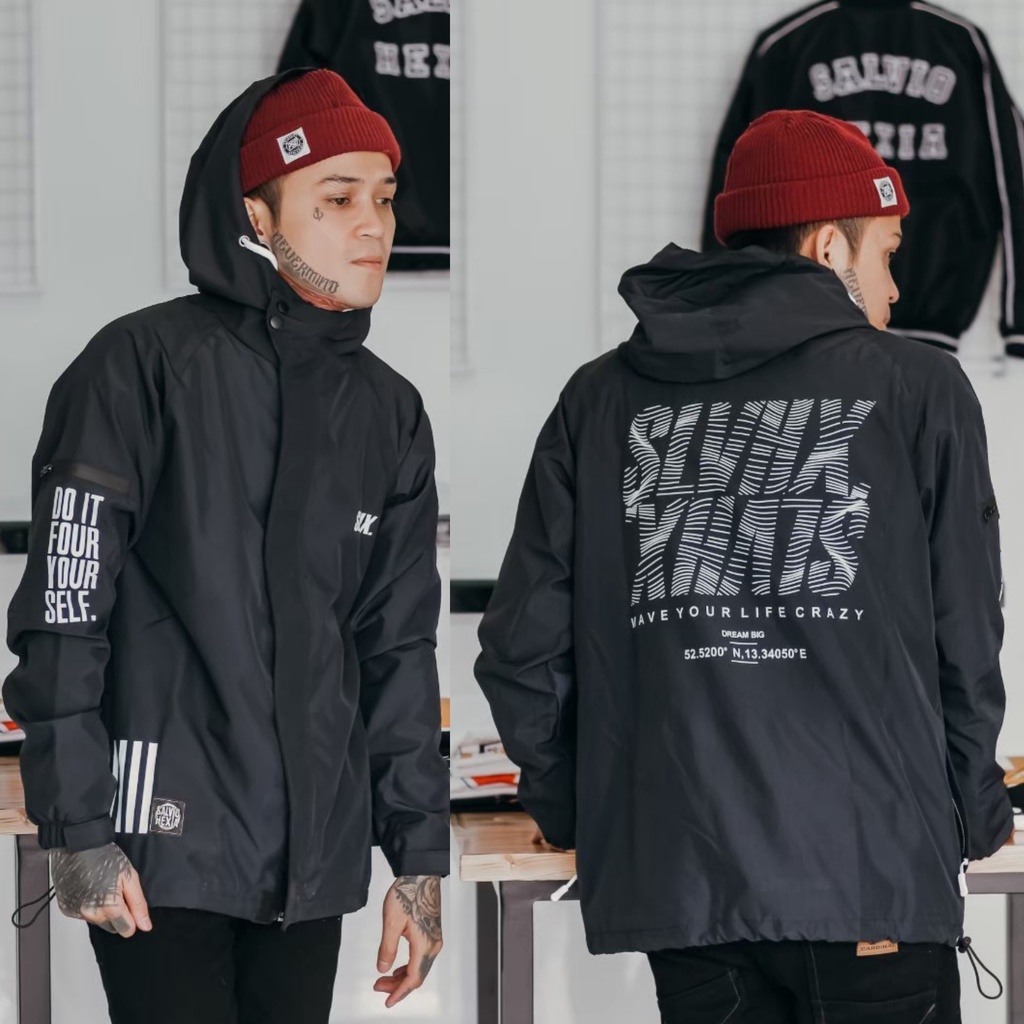 JAKET PRIA - JAKET CASUAL PRIA-JAKET SALVIOHEXIA-JAKET WATERPROOF OUTDOOR -JAKET PARASUT PRIA MURAH-Gambar 2