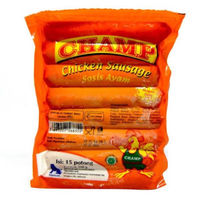 

SOSIS CHAMP AYAM BESAR 500 gram ISI 15PCS