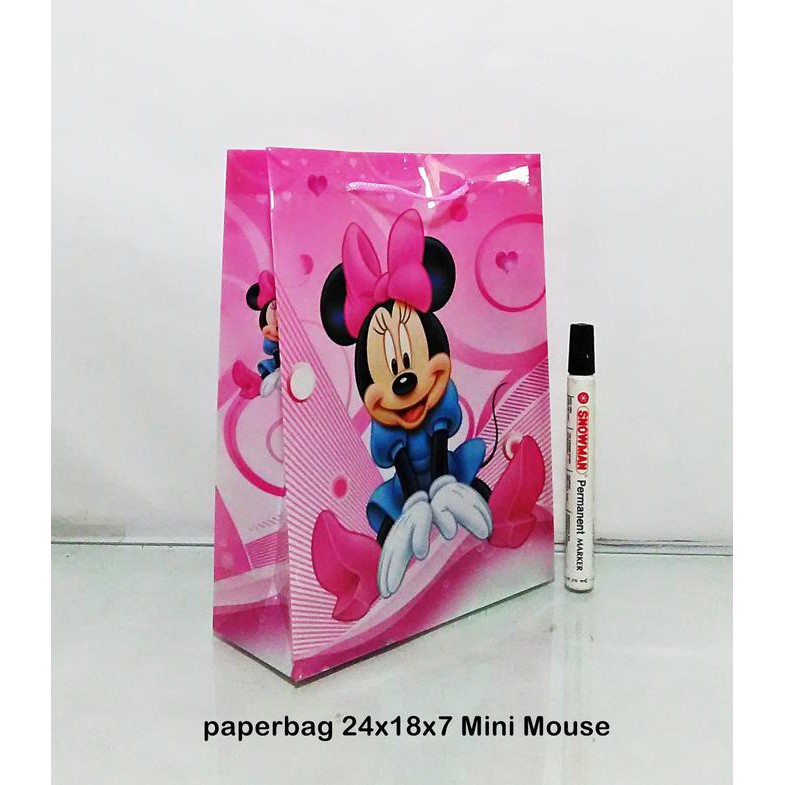 

Paper Bag Mini Mouse 24 Cm X 18 Cm X 7 Cm