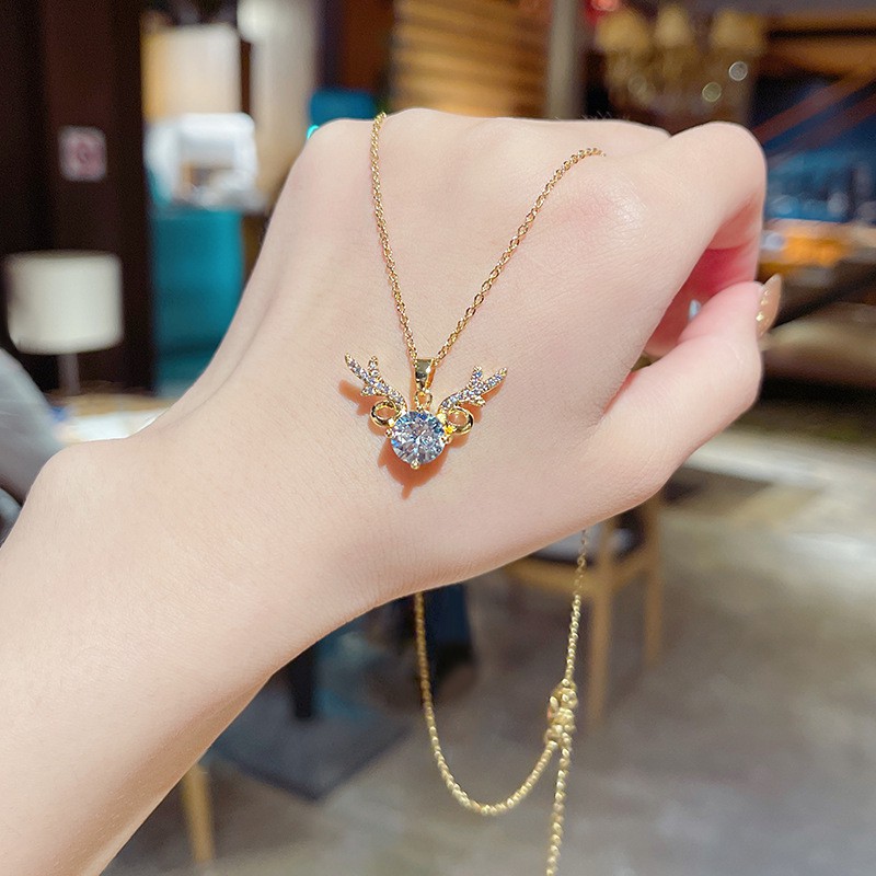 Shuling Korea style High Sense Titanium Necklace Kalung Choker Geometris Perempuan Grosir