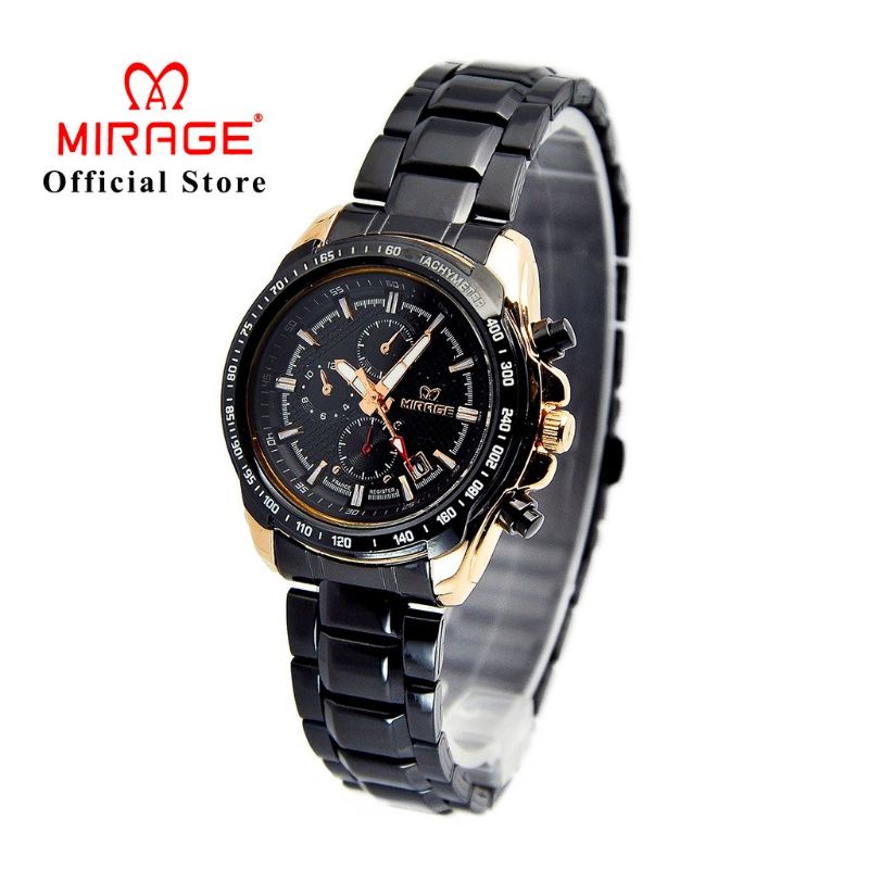 Miragewatch Official Store Jam Tangan Wanita Mirage 8305L Black RoseGold pH Model Terlaris JAM TANGAN WANITA MIRAGE ORIGINAL RANTAI STAINLIS STEL TAHAN AIR_JAM TANGAN CEWEK WATER RESISITANT FREE BOX KANCING_JAM TANGAN CEWEK MIRAGE TAHAN AIR