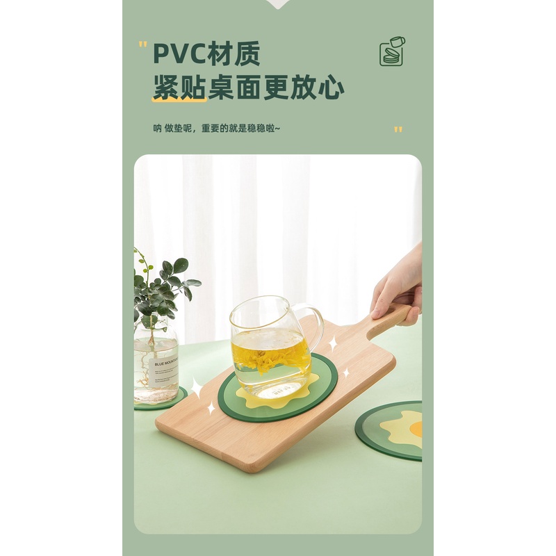 Tatakan Alas Panci Panas Tatakan Gelas Piring Mangkok Lucu Unik Kartun Panda Dekorasi Meja Makan Dapur Resto Bahan Silicone Pad Anti / Tahan Panas Anti Slip Lepek Tebal Kotak / Bulat Anti-Scalding Tea Coaster Bowl Mat