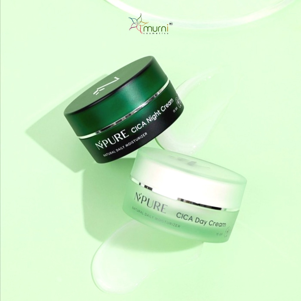 NPURE CICA DAY , NIGHT CREAM NATURAL DAILY MOISTURIZER 15GR