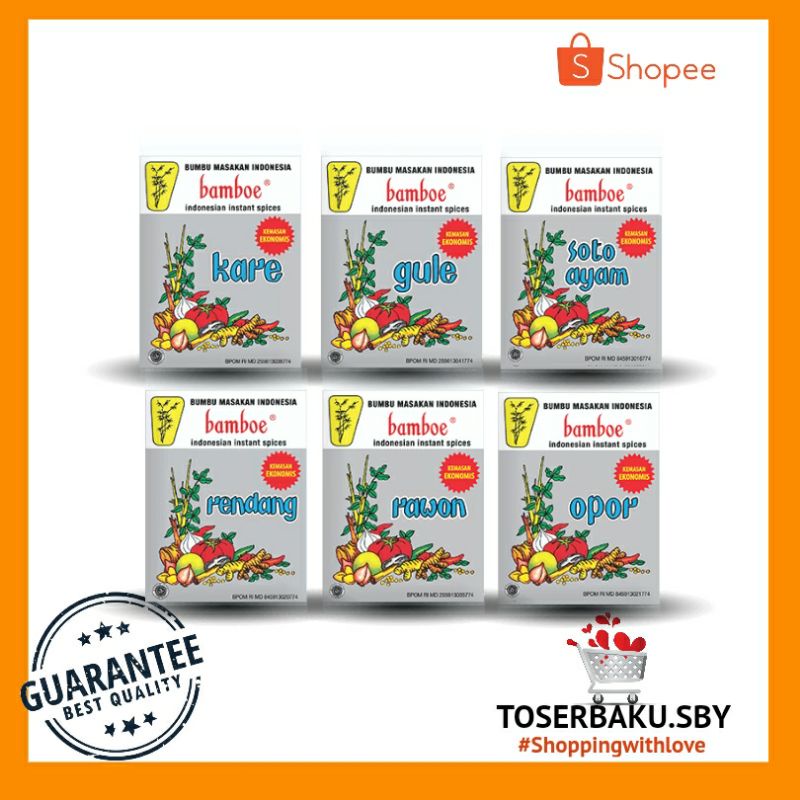 

Bumbu Jadi Siap Pakai Cap Bamboe All Variant 27g / BUMBU Murah / Agen Trusted / Bahan Masakan / Siap Pakai / Agen Murah Surabaya