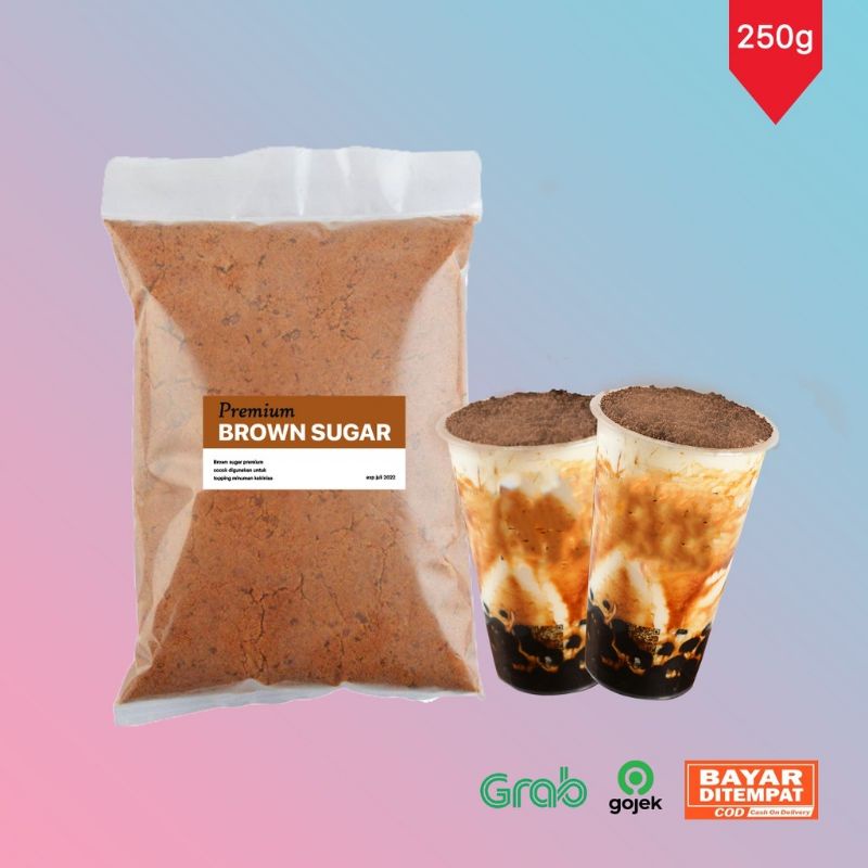 

Gula Aren bubuk isi 250gram / serbuk brown sugar premium