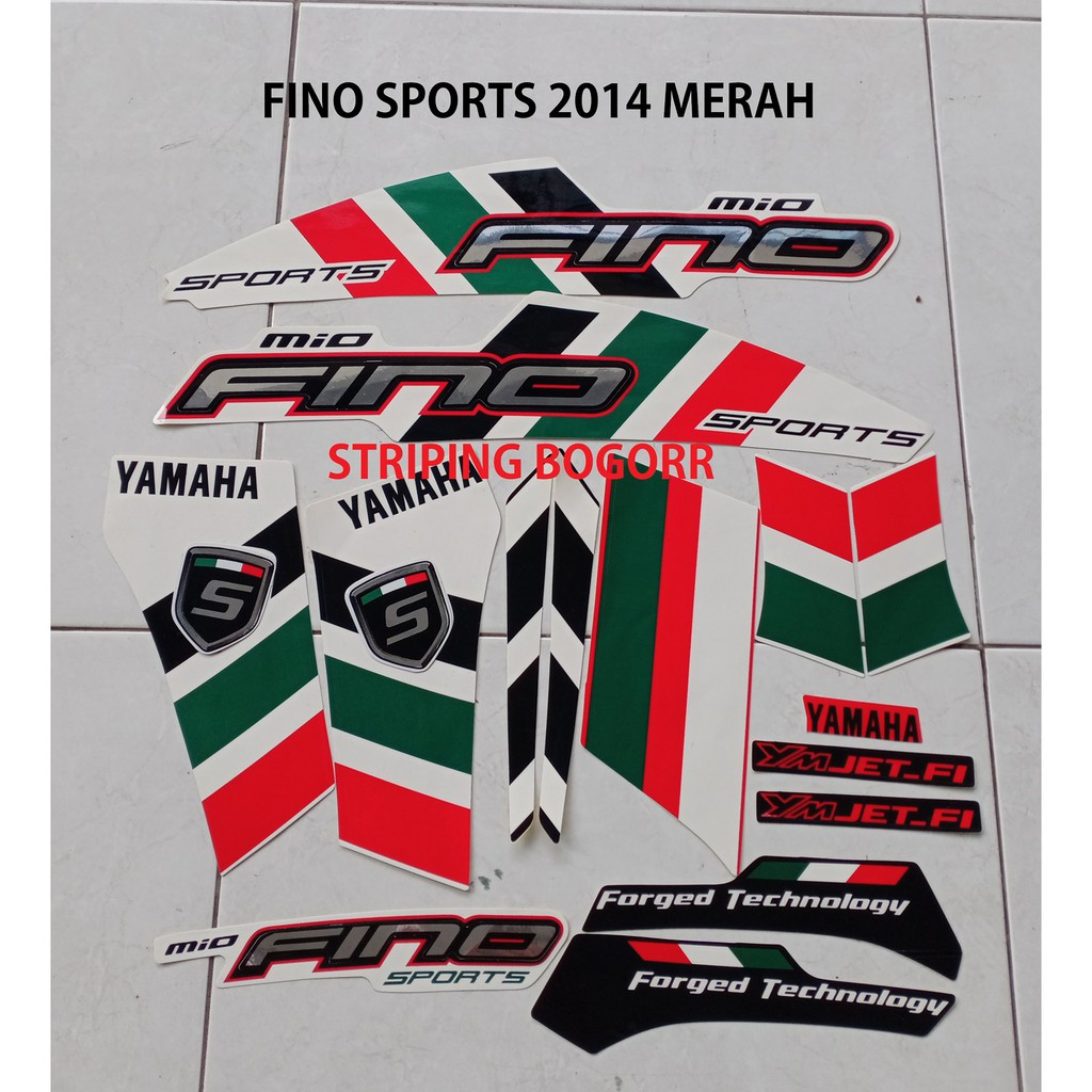 Sticker Motor Yamaha Fino Sports 2014 Merah