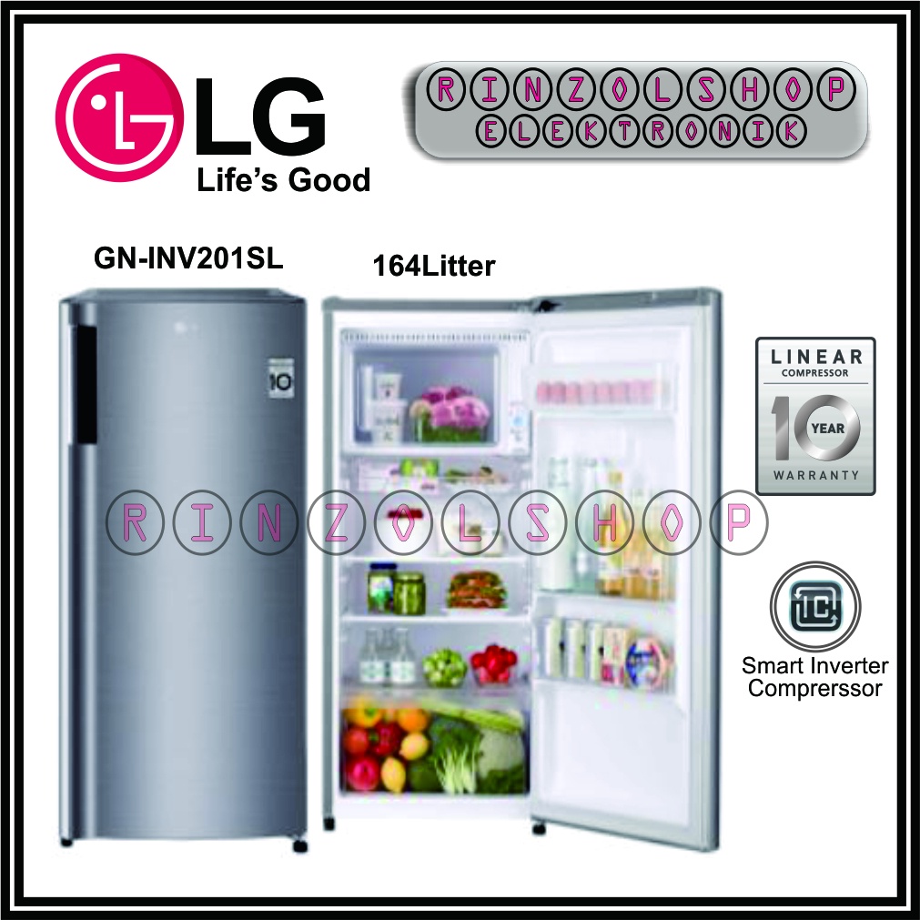 LG GN-INV201SL KULKAS 1 PINTU SMART INVERTER