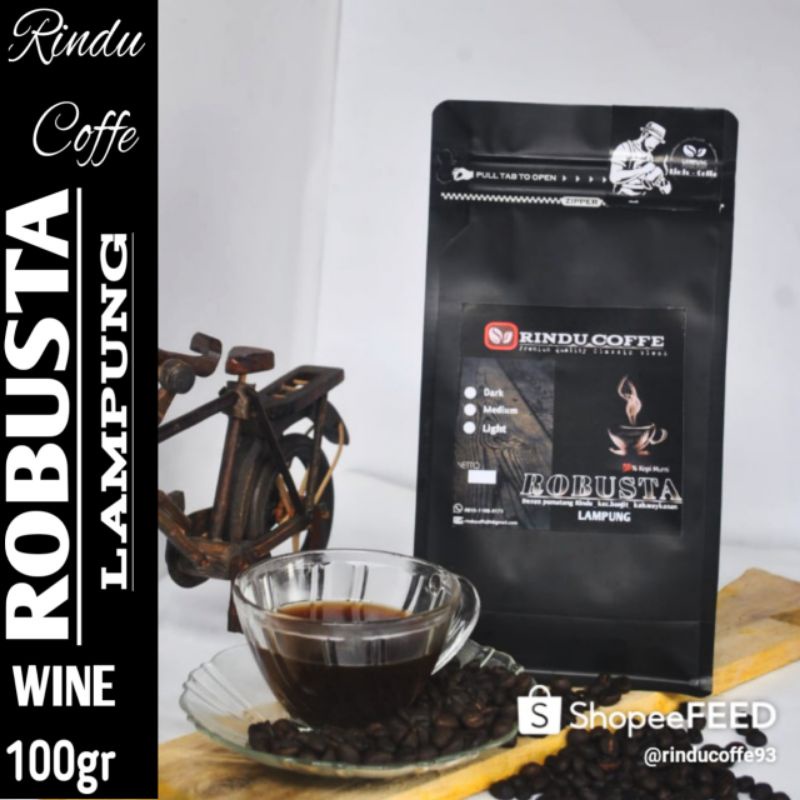 

kopi RUBUSTA Lampung 100gr (proses WINE)#rinducoffe