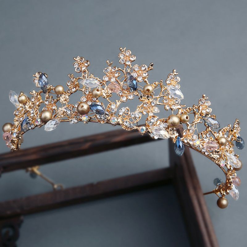 Roseblue Crown - Mahkota Cristal mewah - Mahkota Pengantin Tiara