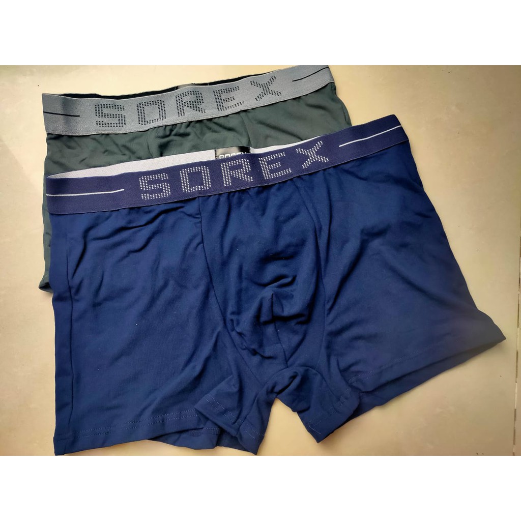 Boxer Pria Sorex M2011 dengan Bahan Katun Lentur dan Karet Pinggang yang Kuat