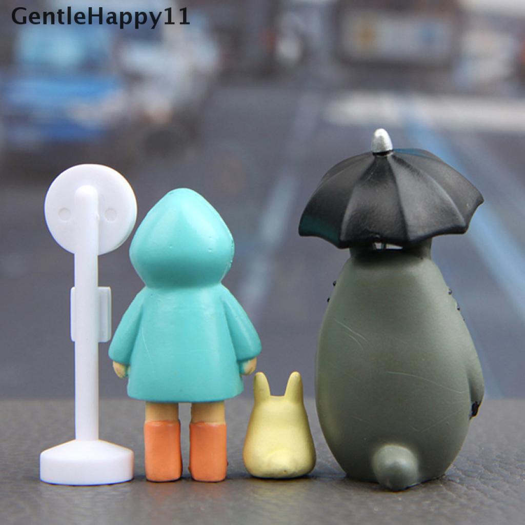 Gentlehappy 4pcs/lot 3-5cm Anime My Neighbor Totoro Action Figure Mainan Hayao Miyazaki Hadiah