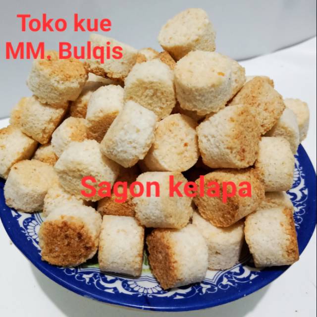 Sagon kelapa panggang, manis gurih dan renyah