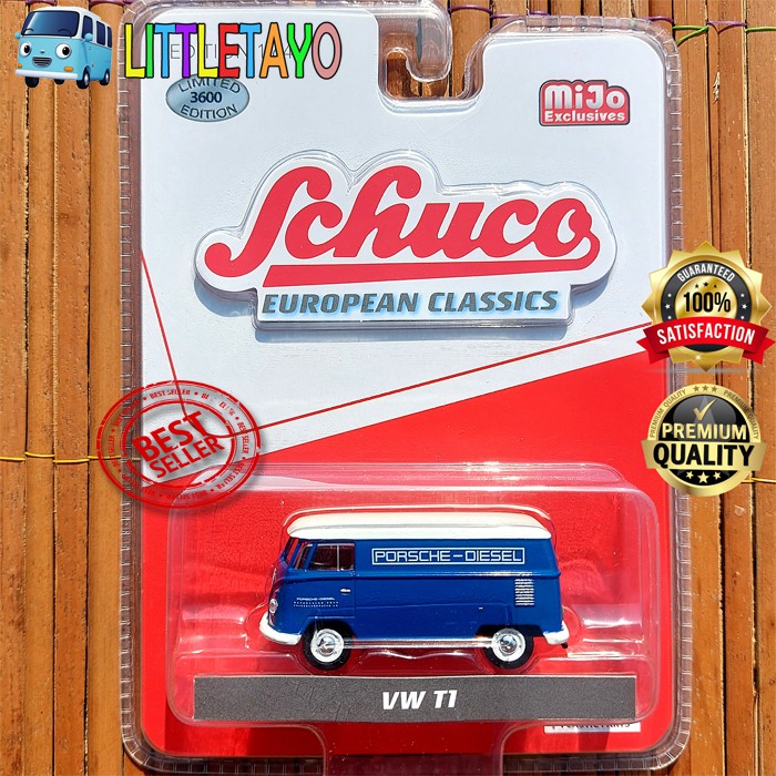 Schuco Volkswagen T1 Biru Porsche Design European Classics