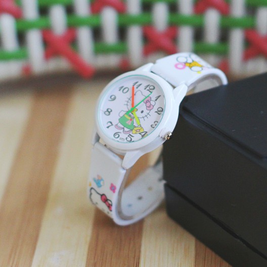 jam tangan anak hello kitty / jtr 1139 hello kitty putih