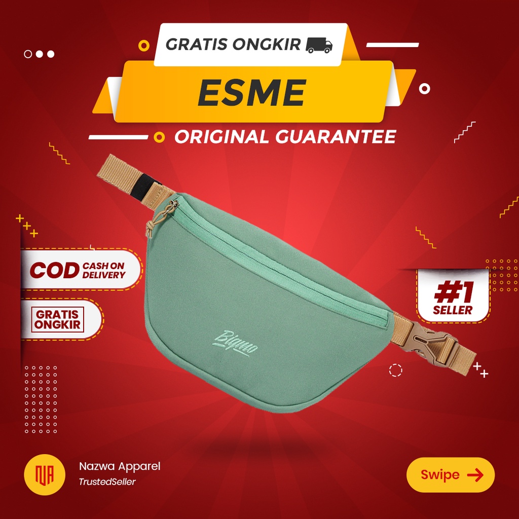 TAS PINGGANG WAIST BAG BIGMO ESME PEPPERMINT