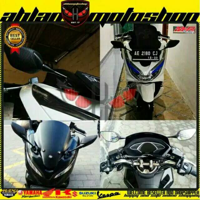 SPION R25 NEMO+BREKET SERPO PCX LOKAL 2018/SPION R25 TANGKAI PANJANG MBK