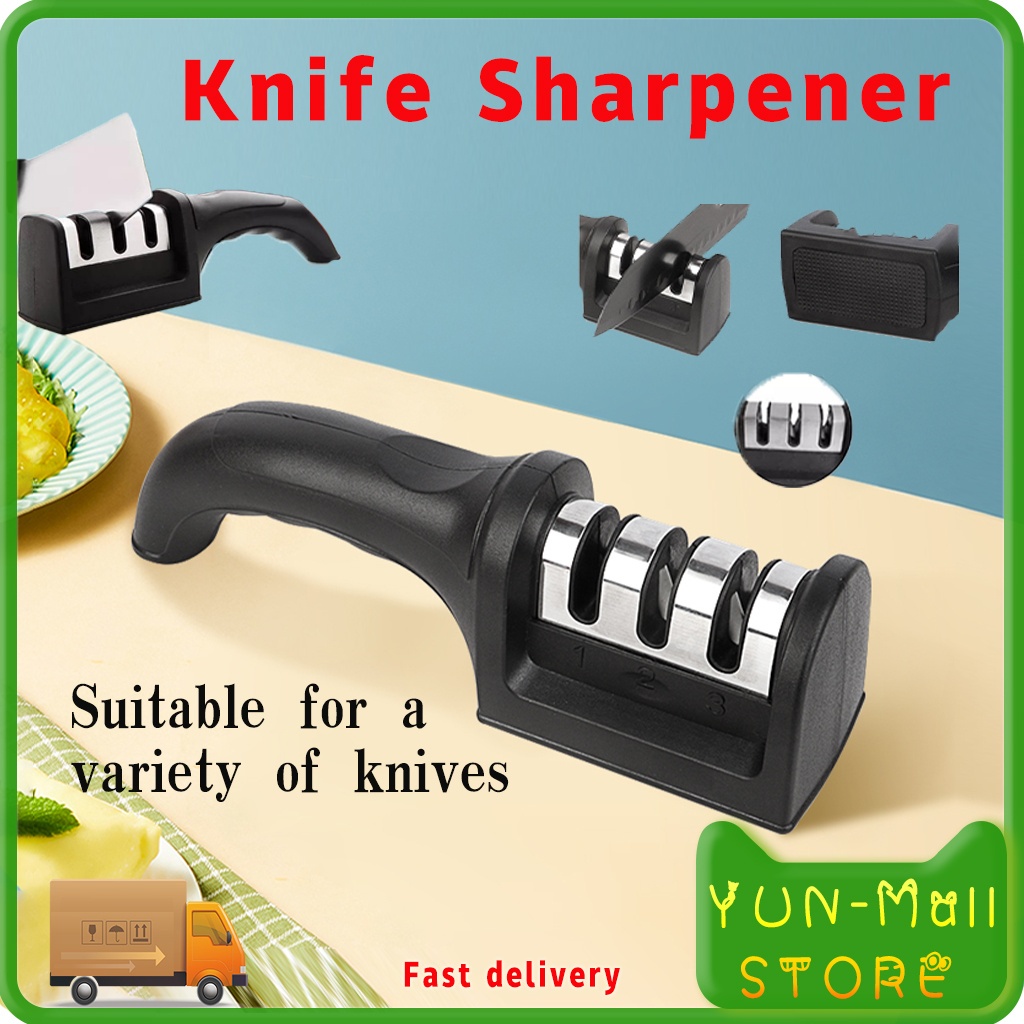 YUN Mall  ALAT PENGASAH PISAU SWIFTY SHARP KNIFE SHARPENER / PENGASAH PISAU 3 KEPALA ASAHAN PISAU