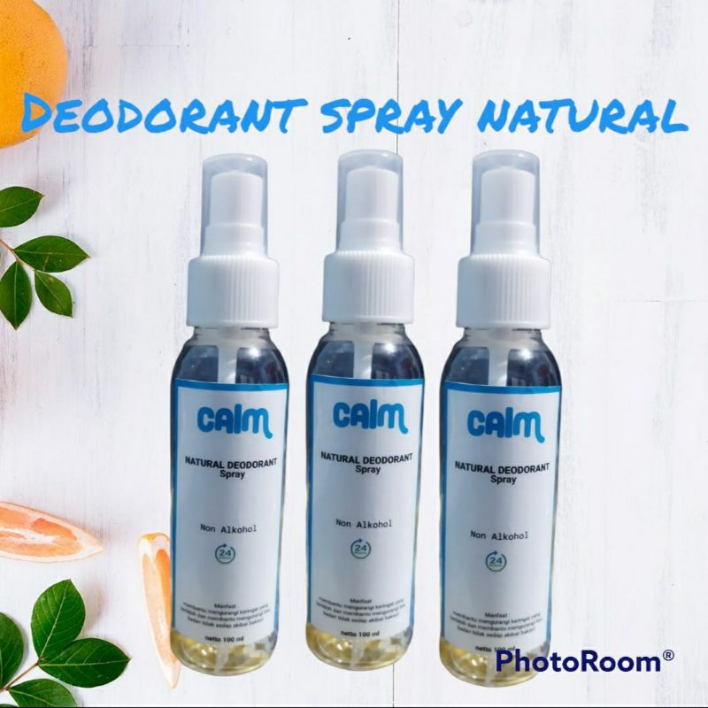 natural deodorant calm tawas cair 100ml menghilangkan bau badan membandel dan memutihkan ketiak