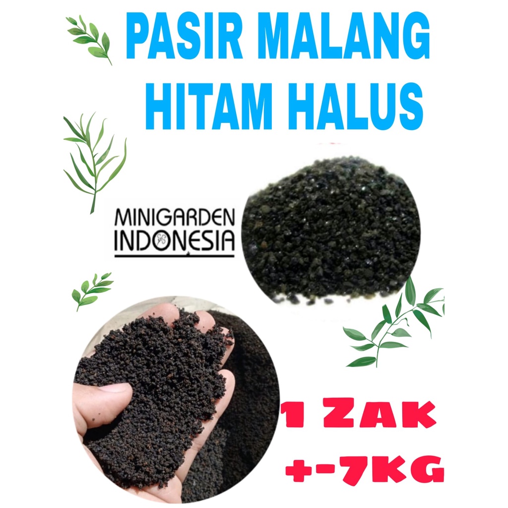 PASIR MALANG HITAM HALUS ZAK KARUNG 5 KG pasir aquascape media tanam bonsai