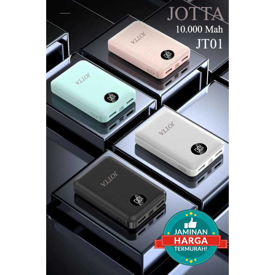 Powerbank JOTTA JT01 kapasitas 10.000 Mah Original Garansi 2 tahun.