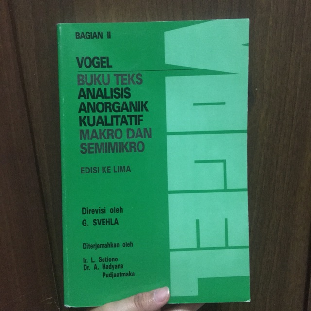 Analisis Anorganik Kualitatif VOGEL buku 2