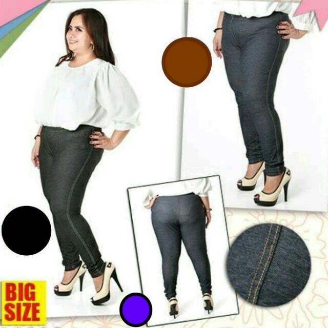 LEGGING DENIM TEBAL SPANDEX XL-L6