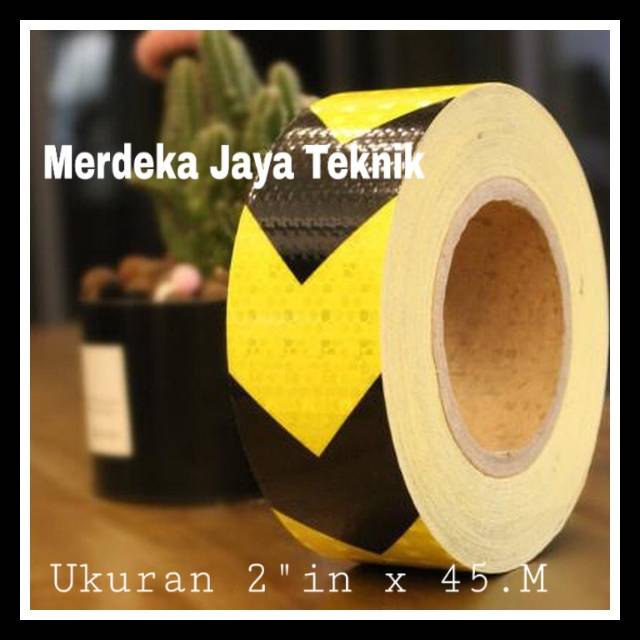 

Diamond Grade Stiker Panah Reflective Scotchlite Warna Yellow-Black Lakban Nyalah