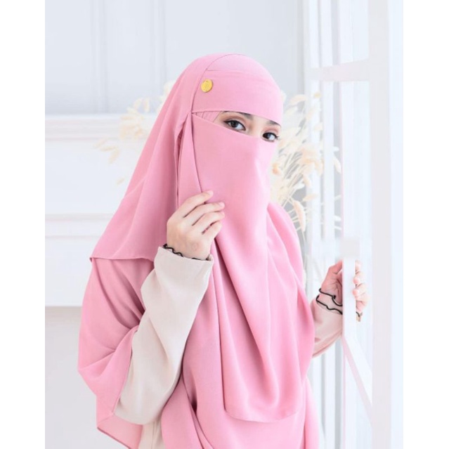 {SET NIQOB BANDANA} PASHMINA INSTAN JUMBO PREMIUM | SHAWL NEELOFA BY.ANAEMMA