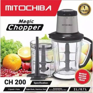 Jual Chopper blender MITOCHIBA 6 mata pisau CH 200 - pelumat daging - Berkualitas