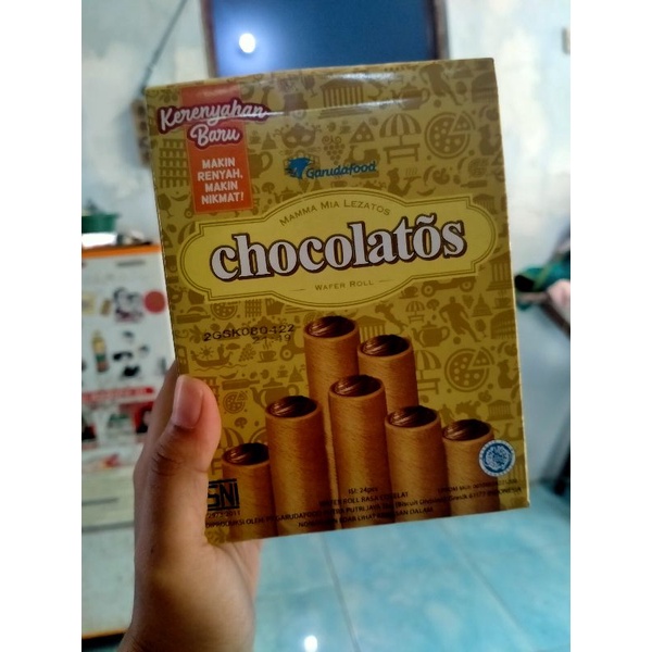 

Chocolatos - wafer roll box isi 24 pcs
