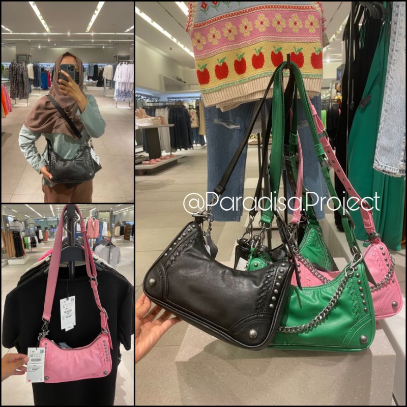 SALE Sling Bag/ Tas Selempang Zara Hitam, Pink, Hijau B A L E N C I A G A original store Jastip