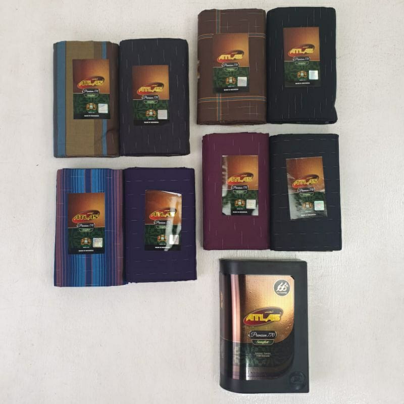 Sarung ATLAS PREMIUM 770 Songket Gerimis Special Gread Gold Halus Anti Luntur Lembut Termurah