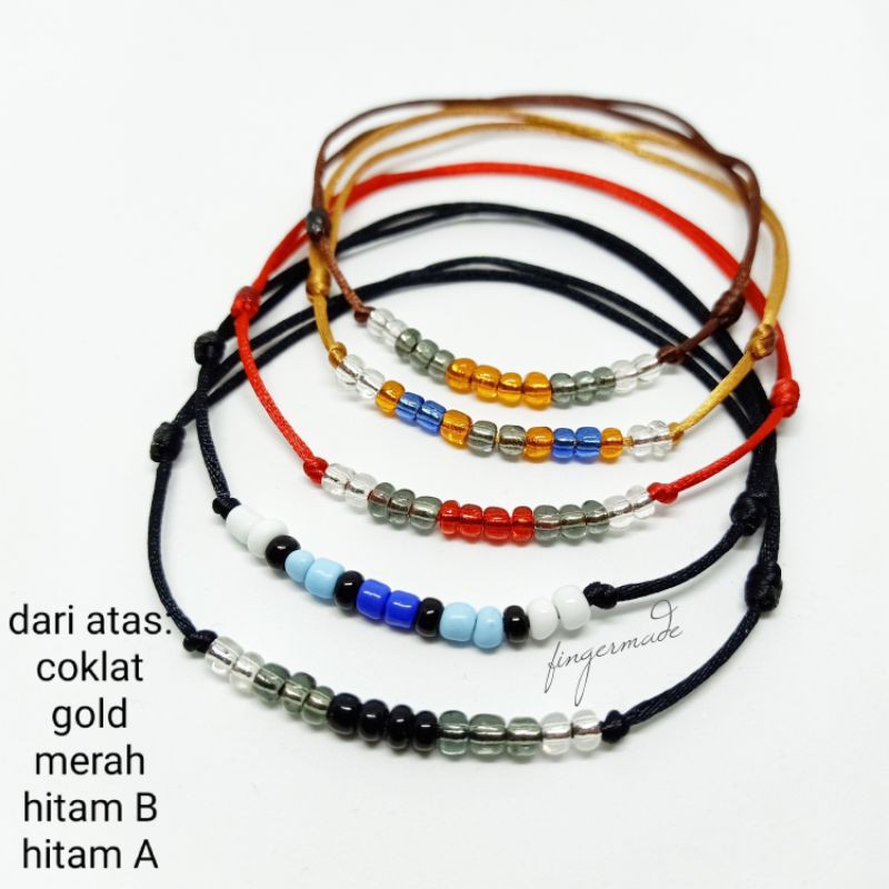 Fingermade Gelang Kaki Tali Manik