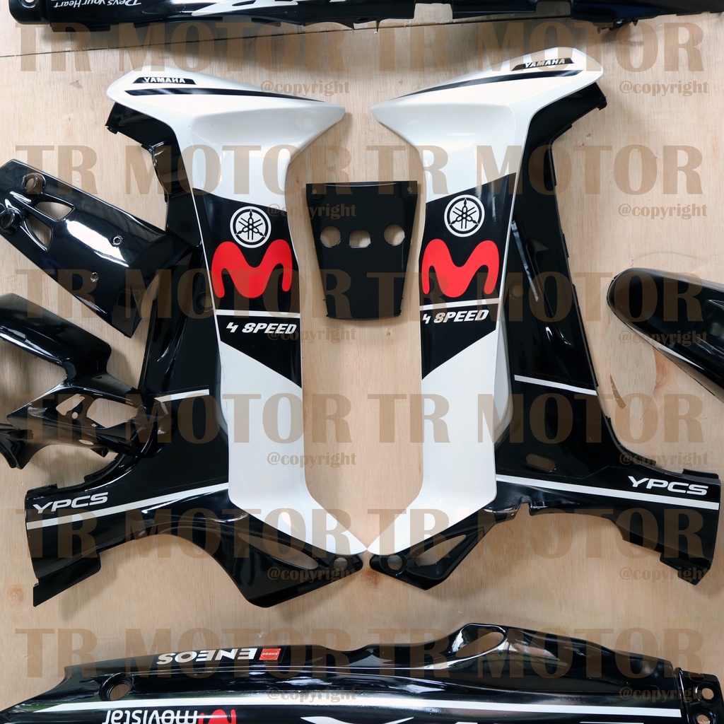 Cover Body Fizr F1zr Movistar Hitam Full Set Halus Cover Bodi Yamaha Fiz r