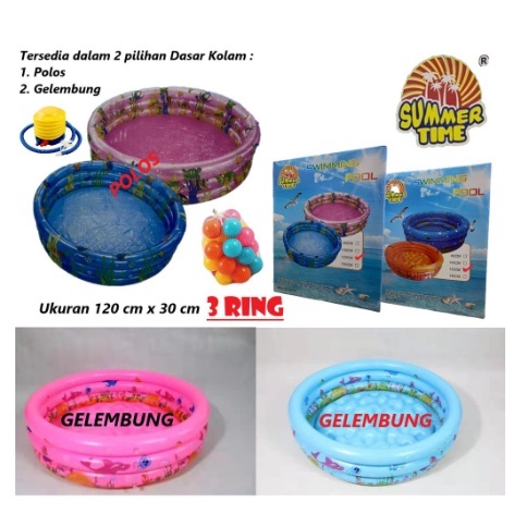 Jual Kolam Renang Anak / Kolam Mandi Bola Inflatable Crystal Pool 120 ...