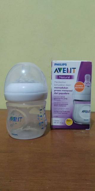 Botol Avent Natural 1x125ml putih / Philips Avent Bottle Natural 125ml White