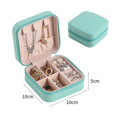 Barang Spot *Kotak Penyimpanan Kotak Perhiasan Mini Kulit Penyimpanan Perhiasan Cincin Organizer Case tempat perhiasan / Box Tempat Penyimpan Cincin / Jewerly Box / Anting-anting / Kalung 2Tingkat