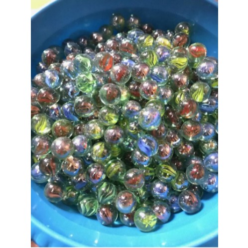Aneka Mainan kelereng motif macan kilap & motif putih susu corak warna warni ( isi 10 pcs )