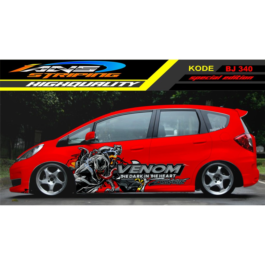 STICKER MOBIL JAZZ / DECAL STICKER MOBIL BRIO, AGYA, YARIS / STICKER MOBIL VENOM