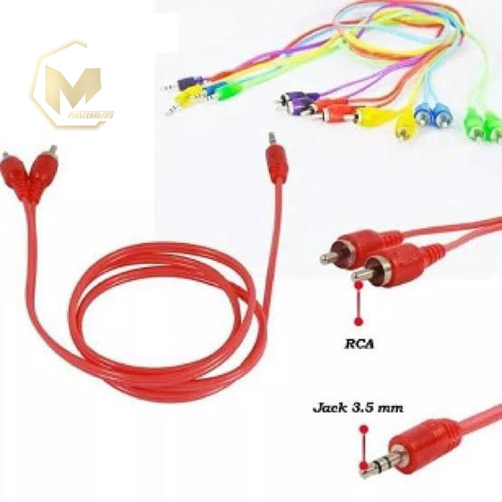 Kabel Aux 2in1 / Kabel Audio 2in1 / Jack 3.5mm audio rca 2 in 1 cabel Cable MA2652