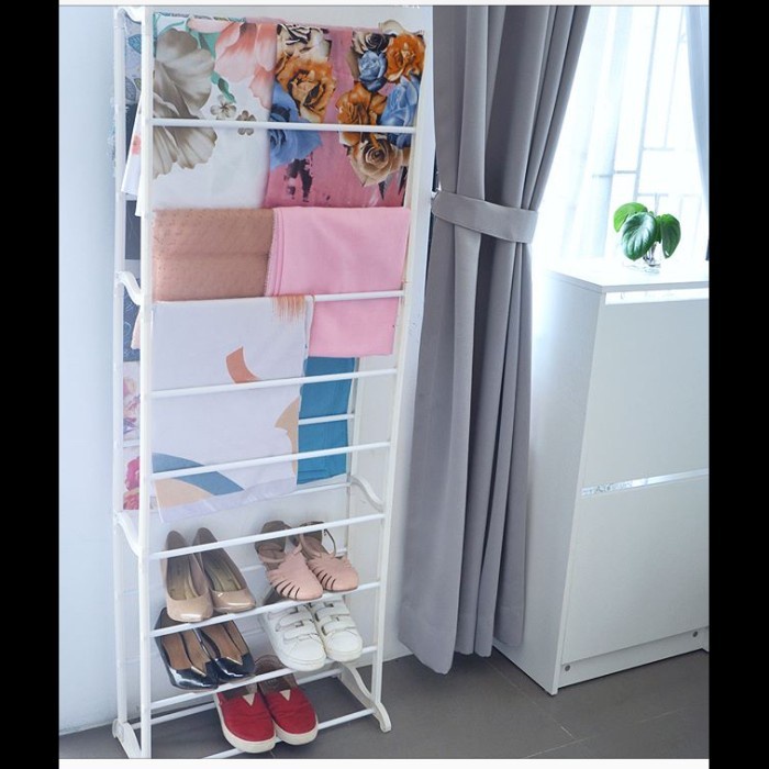 Rak Jilbab Plastik Gawang Estetik Aesthetic Susun Ring D0J4 Stainless Steel Cover Panjang Karakter T