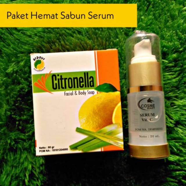 Sabun Citronella 80gr + Serum Cosme (paket hemat)