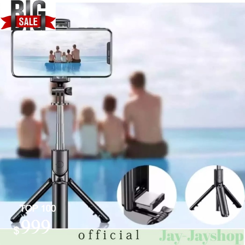 TONGSIS bluetooth S03 TRIPOD 3 in 1 Tongsis Bluetooth With Remote Mini Tripod Selfie Stick TERLARIS