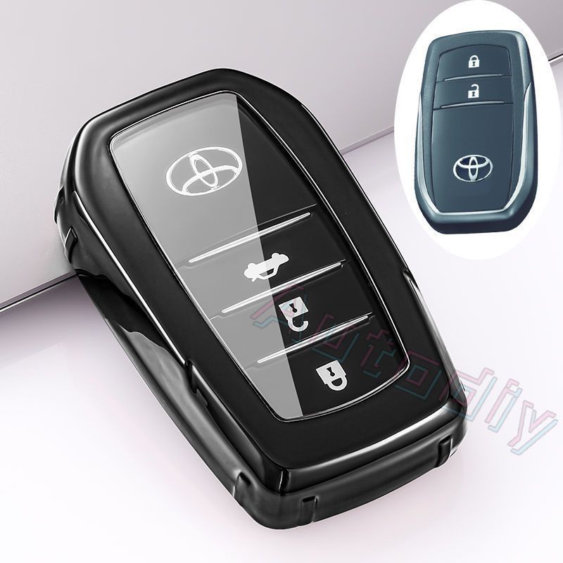 Case Kunci Remote Mobil Bahan TPU Untuk Toyota Rav4 Crown Hilux Fortuner Camry Land Cruiser Prado Innova Rogue Harrier Vellfire Alphard yaris