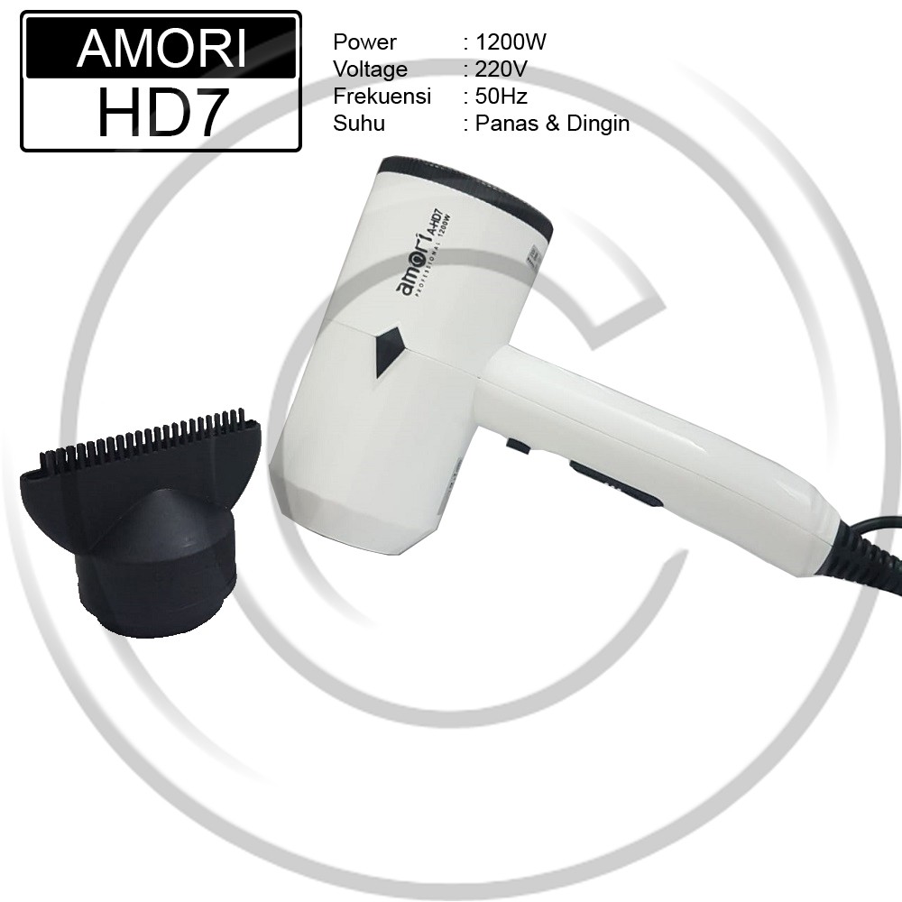 Hairdryer AMORI HD7 - Pengering Rambut / Hair dryer / Termurah / Berkualitas / Best Seller / Kencang