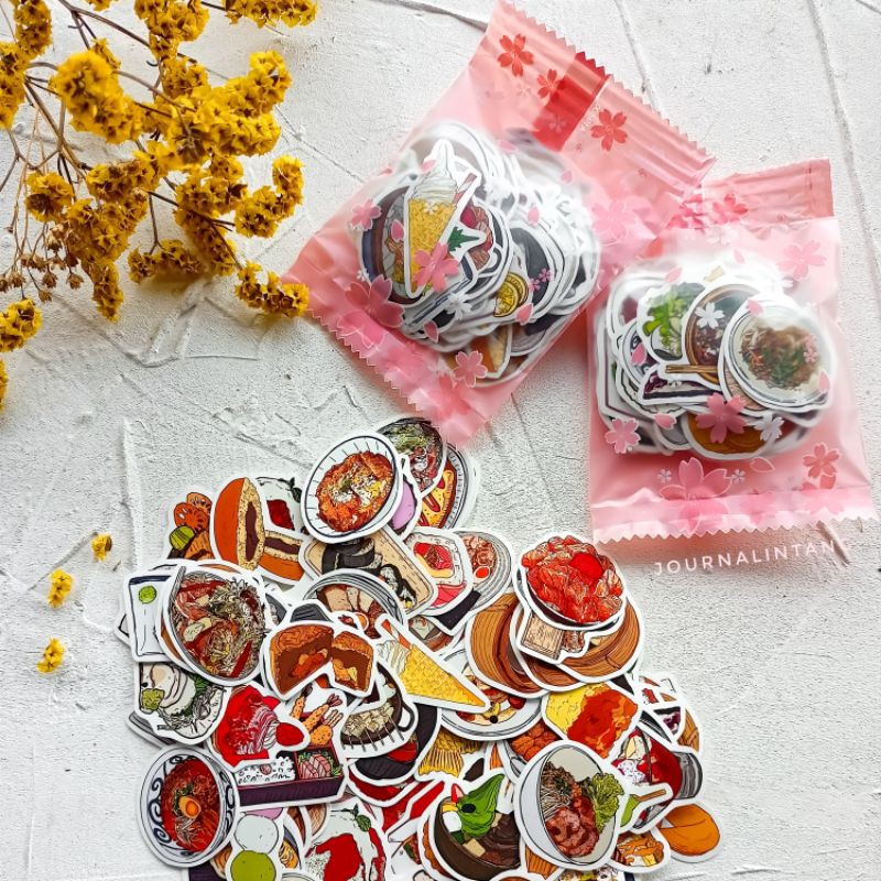 

Sticker Korean Japanese Chinese Food | Stiker Makanan Khas Korea Jepang China untuk Planner dan Bujo