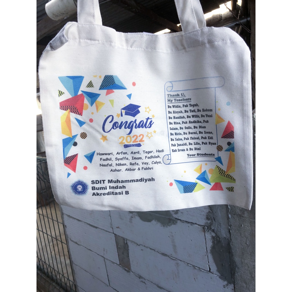 (FREEDESAIN) TOTEBAG GOODIEBAG Custom Souvenir Satuan Murah