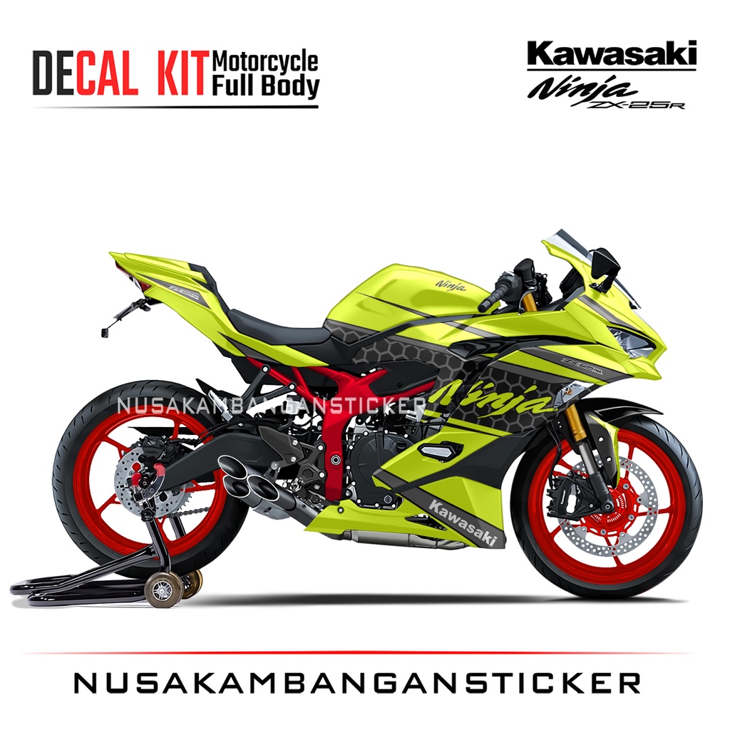 Stiker Ninja ZX25R Authenthic Green Lime