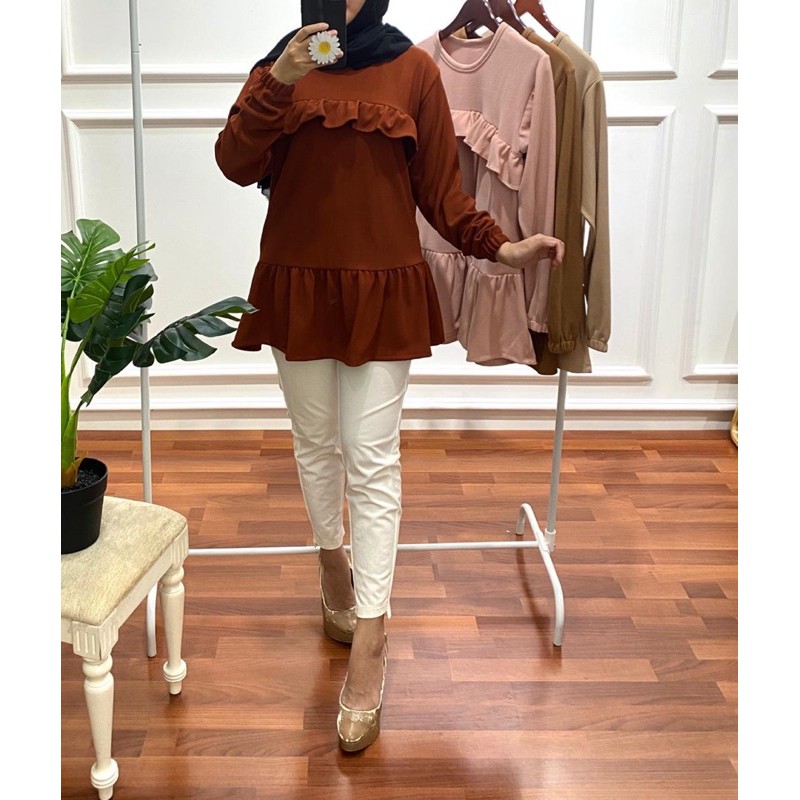 833 Atasan zara rumbai wanita rajut premium